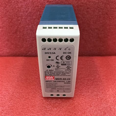 Mean Well Mdr 60 85 ~ 264vac 120 ~ 370vdc 60w Single Output Industrial Din Rail Power Supply 5v