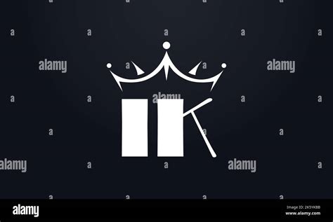 King Crown Logo Design Vector And Extra Bold Queen Symbol Stock Vector