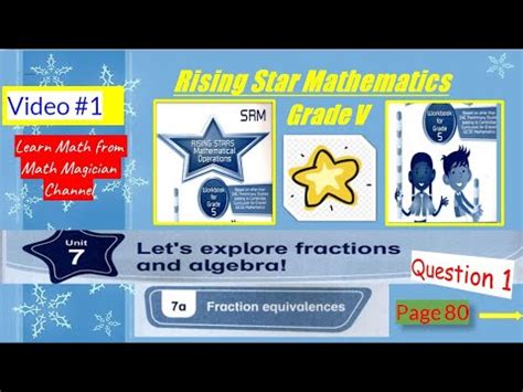 Rising Star Mathematics Workbook Unit Let S Explore Fractions And