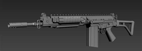 Fn Fal Para D Model Turbosquid