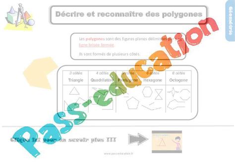 D Crire Et Reconnaitre Des Polygones Au Cm Le On Trace Crite Par