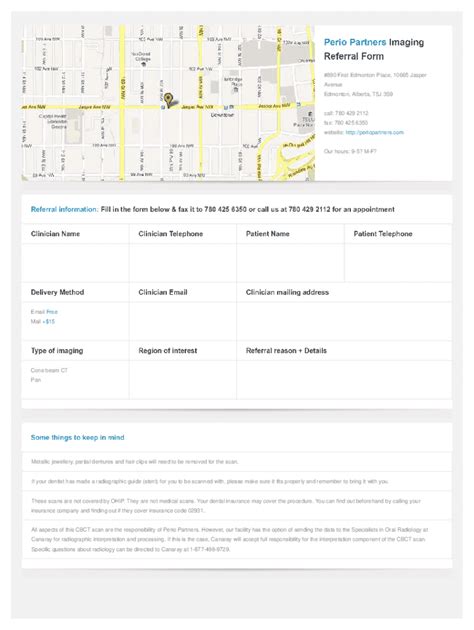 Fillable Online Patient Referral Form Partnering For Periodontal Care