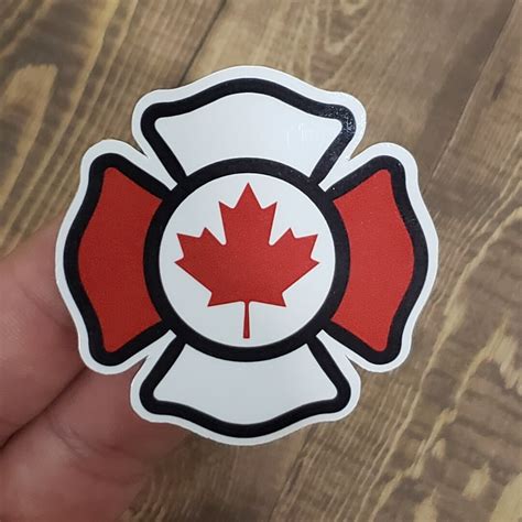 Canadian Flag Maltese Cross Sticker - Etsy