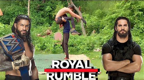 Roman Reigns Vs Seth Rollins Royel Rumble Beckyard Wwe Full Match Wwe Youtube