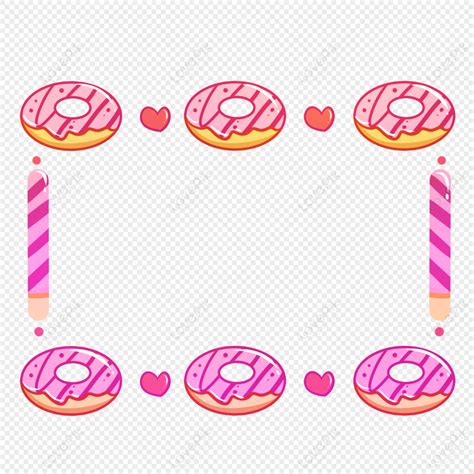 Donut Border, Frame Vector, Pink Vector, Neon Pink Free PNG And Clipart Image For Free Download ...