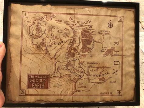 Explore Middle Earth Hand Drawn Map