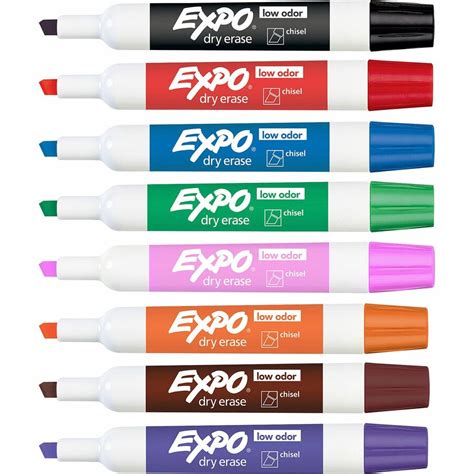 Expo Low Odor Dry Erase 8 Color Marker Set Markers And Dry Erase