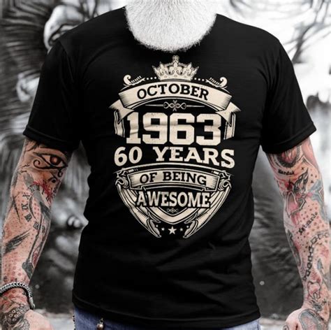 Vintage Made In 1963 October 60 Years Of Being Awesome Etsy