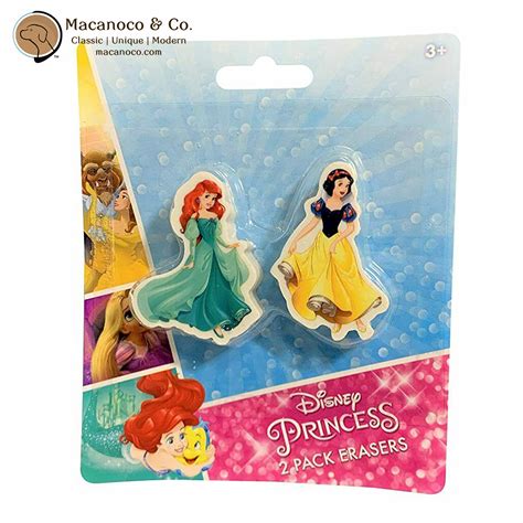 Disney Princess 2 Pack Erasers Macanoco And Co