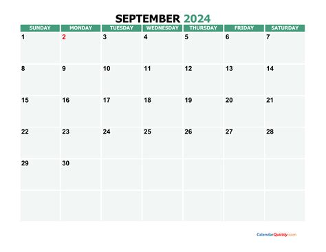Printable Calendar September 2024 Free Betsy Kynthia