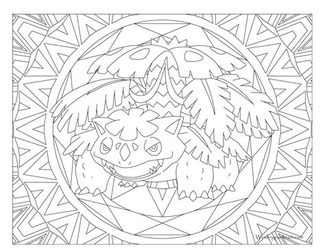 003 Venusaur Pokemon Coloring Page ·