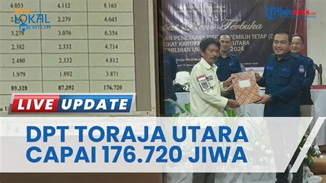 Pleno Terbuka Kpu Toraja Utara Tetapkan 176720 Jiwa Sebagai Daftar