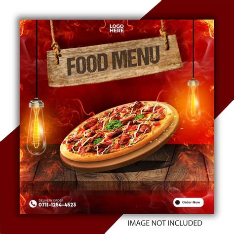 Premium Psd Food Menu And Delicious Pizza Social Media Banner Template