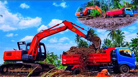 Dump Truck Jungkit Mobil Tongkang Muat Tanah Jomplang Amblas Excavator