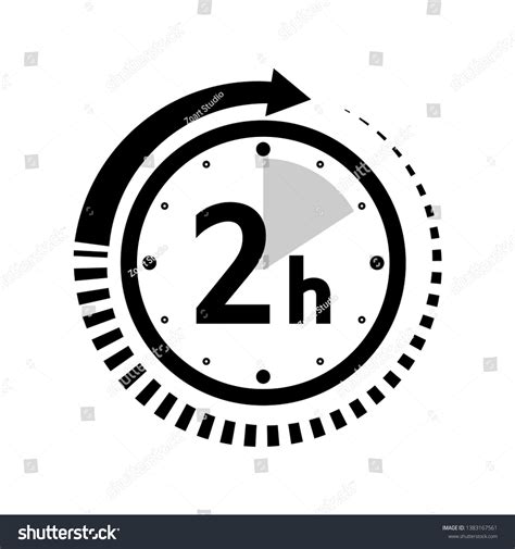 Two Hour Arrow Icon Vector Stock Vector Royalty Free 1383167561