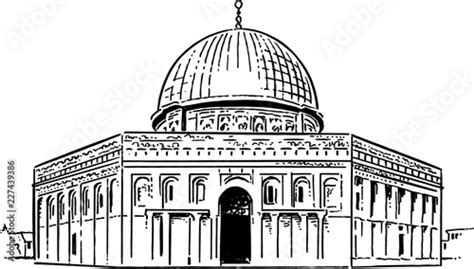 Dome Of The Rock Jerusalem Vector Stock Vector Adobe Stock