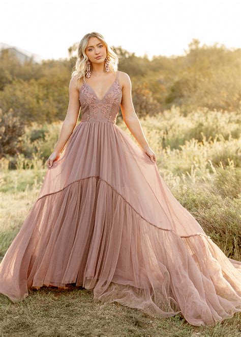 Taupe Prom Dress