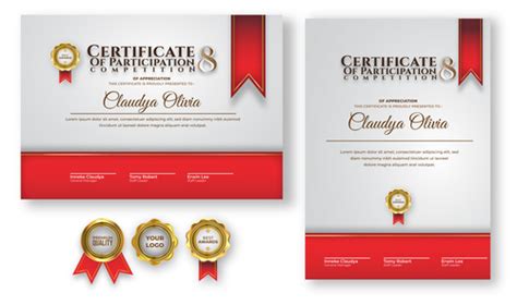 Achievement template vector free download