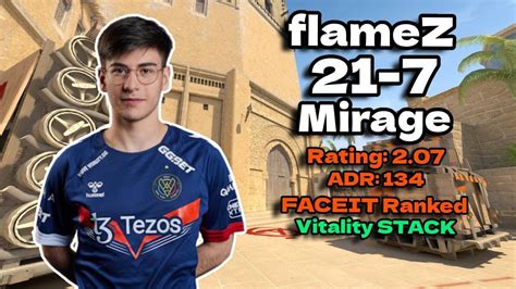 FlameZ Playing FACEIT With Vitality Mirage July 10 2024 CS2 POV