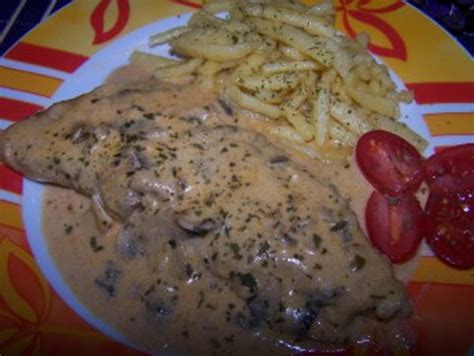 Schnitzel Mit Rahm Champignons Rezept Kochbar De