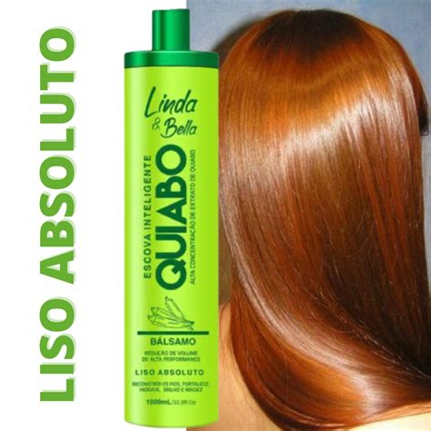 Escova Inteligente Quiabo Progressiva Litro Alisa Cabelo Crespo