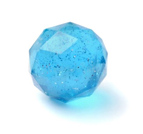 Blue Rubber Toy Ball Isolated Stock Photo - Image of game, exercise ...