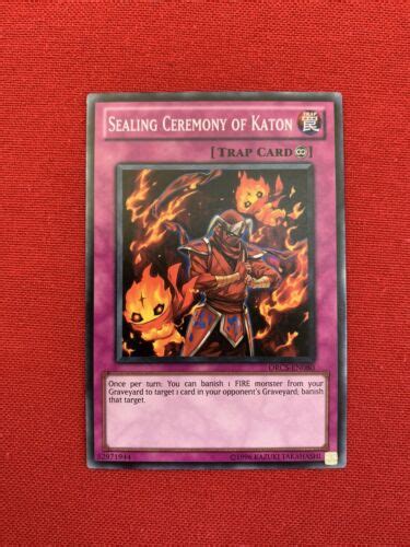 Sealing Ceremony Of Katon ORCS EN080 Yu Gi Oh Continuous Trap Card