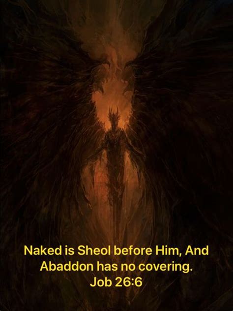 Job Naked Is Sheol Before Him And Abaddon Has No Covering New