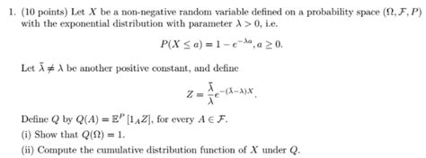 Let X Be An Exponential Random Variable With Chegg