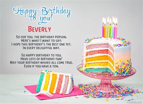 Happy Birthday Beverly pictures congratulations.