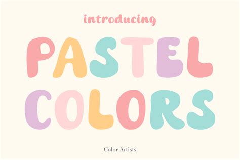 Pastel Colors Font By Myfontsshop · Creative Fabrica