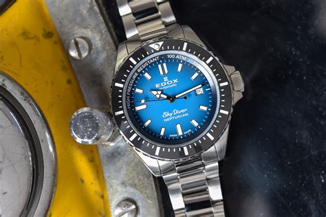 Edox Skydiver Neptunian Deep Dive Watch Review Specs And Price