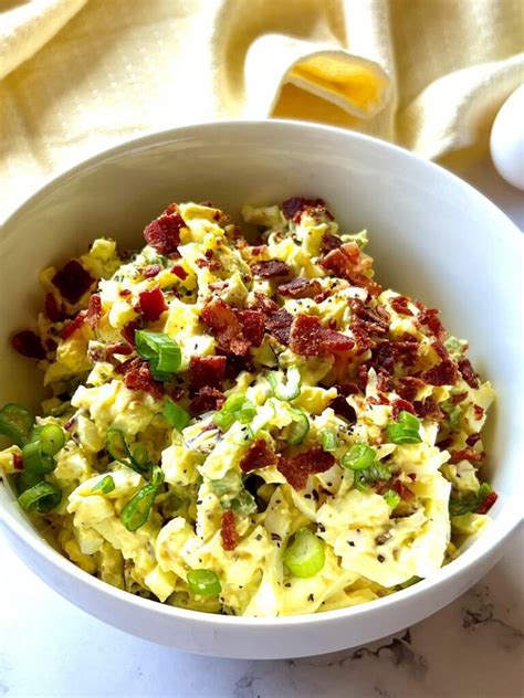 Loaded Egg Salad With Bacon and Cheese - The Menu Maid