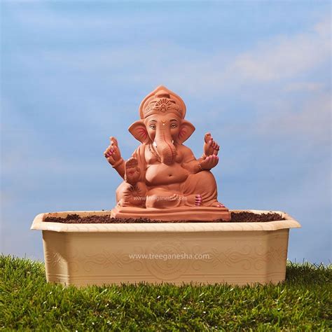 9inch Peshwai Ganpati Tree Ganesha Eco Friendly Ganesha Idol Seed