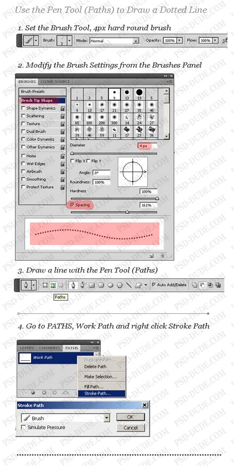 Create a Dotted Line in Photoshop