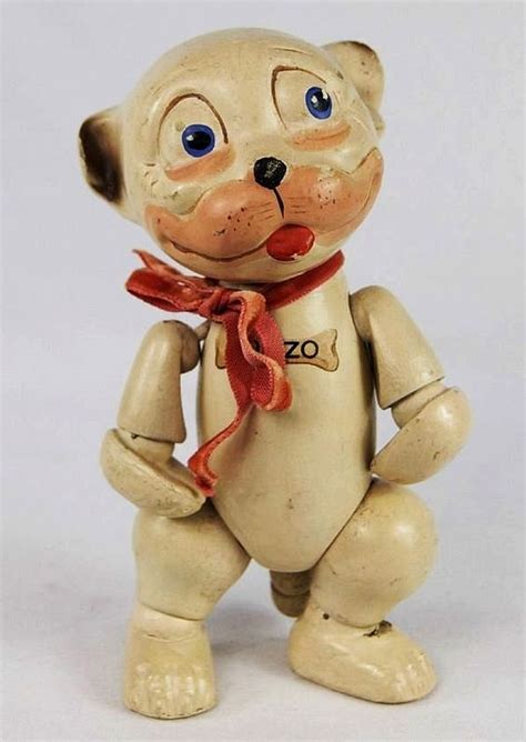 8 Jointed Wood Bonzo Dog Toy Based On The Comic Strip And Postcard