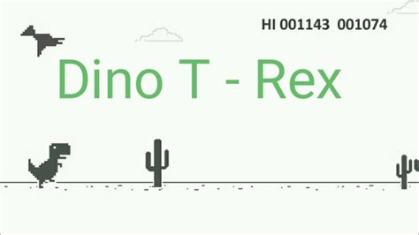 Dino T rex|chrome game - YouTube