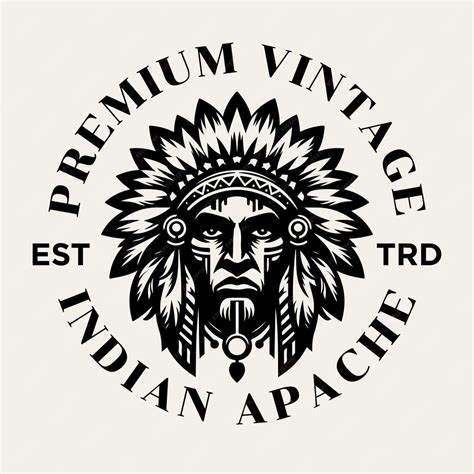 Premium Vector Indian Apache Tribe Logo Icon Design