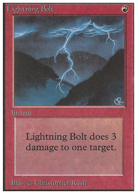 Lightning Bolt Printings Prices And Variations Mtg