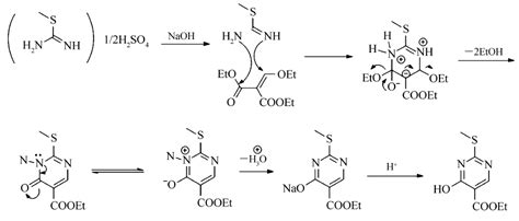 2 甲硫基 4 羟基 5 嘧啶甲酸乙酯的工艺优化