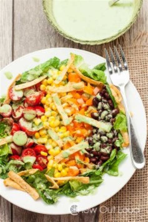 Southwestern Chopped Salad With Creamy Cilantro Lime Dressing Recipe Just A Pinch Recipes