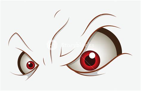Angry Cartoon Eyes Royalty-Free Stock Image - Storyblocks