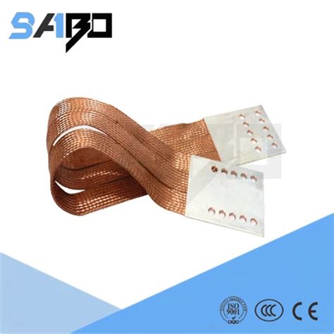 Copper Grounding Strap 300a Copper Braided Flexible Connector Tinned