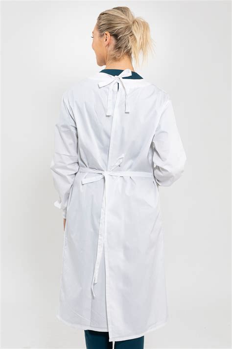 White Lab Gown Unisex | Knit Cuff Lab Gown Australia