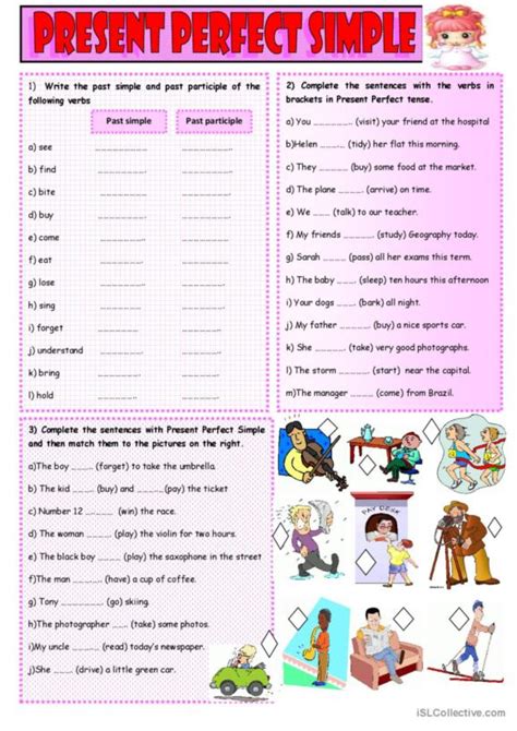 431 Present Perfect Tenses English Esl Worksheets Pdf And Doc