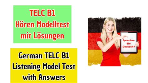 TELC B1 Hören Modelltest 5 mit Lösungen TELC B1 Listening Model Test