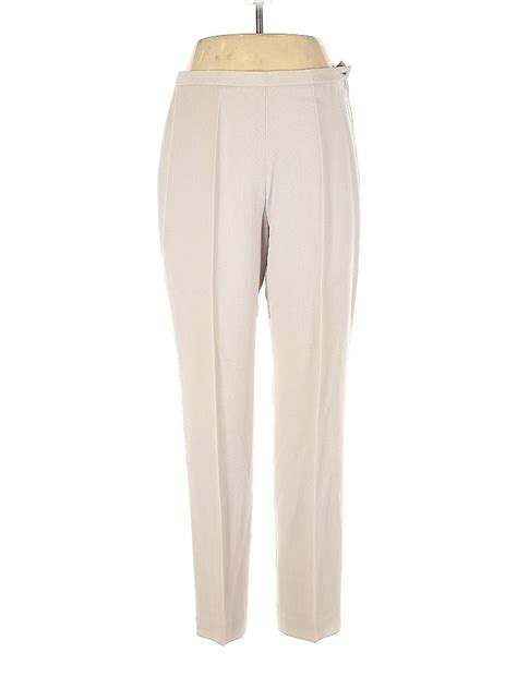 Jcrew 100 Wool Solid Tan Ivory Casual Pants Size 12 Petite 72