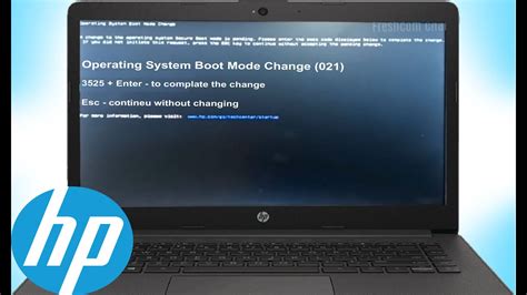 HP Laptop Operating System Boot Mode Change 021 Enter To Complate