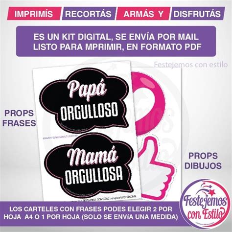 Photo Props Imprimible Graduaci N Kinesi Loga Festejemos Con Estilo