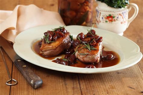 Duck Breast With Sour Cherries Recipe Maggie Beer